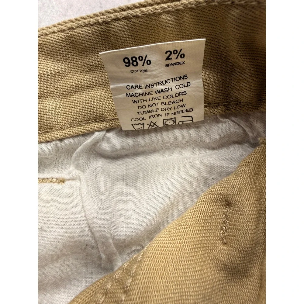 Smoke Rise DNM CO Mens Graffiti Distressed Cargo Shorts Tan Khaki Size 32 SR91